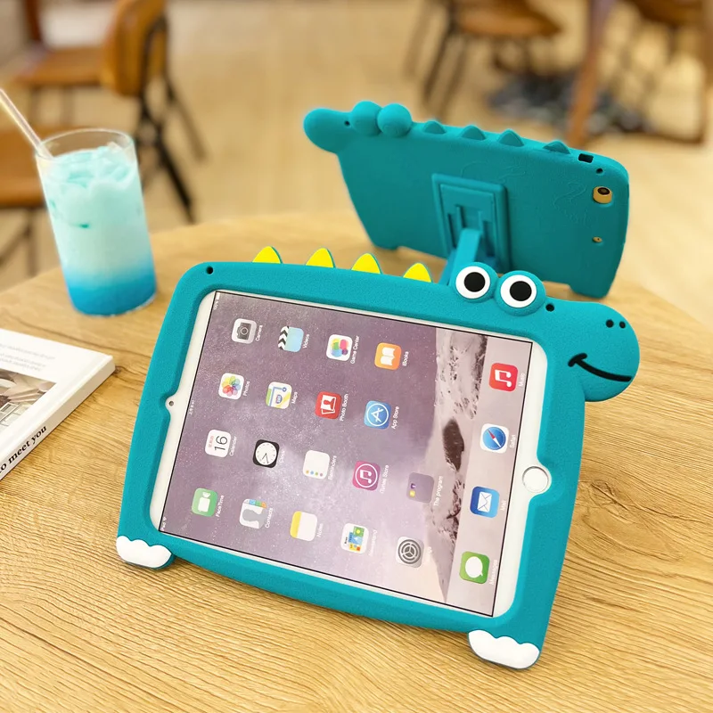 

Dinosaurs Case for Pro11inch 18/20/21 Cartoon Silicone Case for 10th Generation 10.9inch Mini4/5 Air3 10.5inch Tablet Stand Case