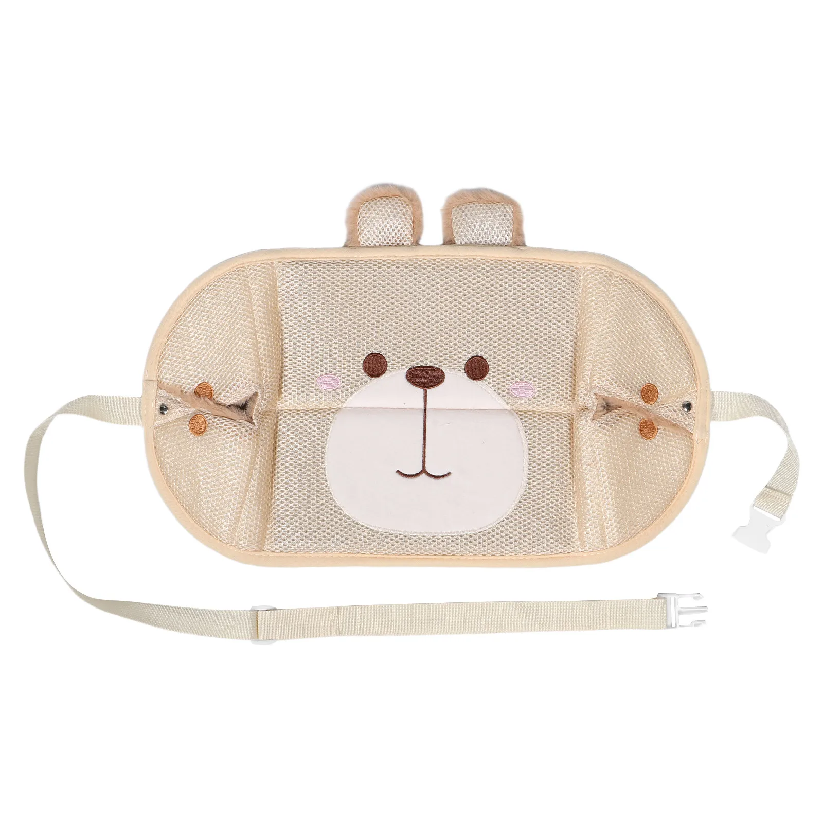 

Car Rear Seat Mat Cushion Bear Design Universal Fit Automotive Footrest For Long Trips Space Saving Soft Leg Support Travel