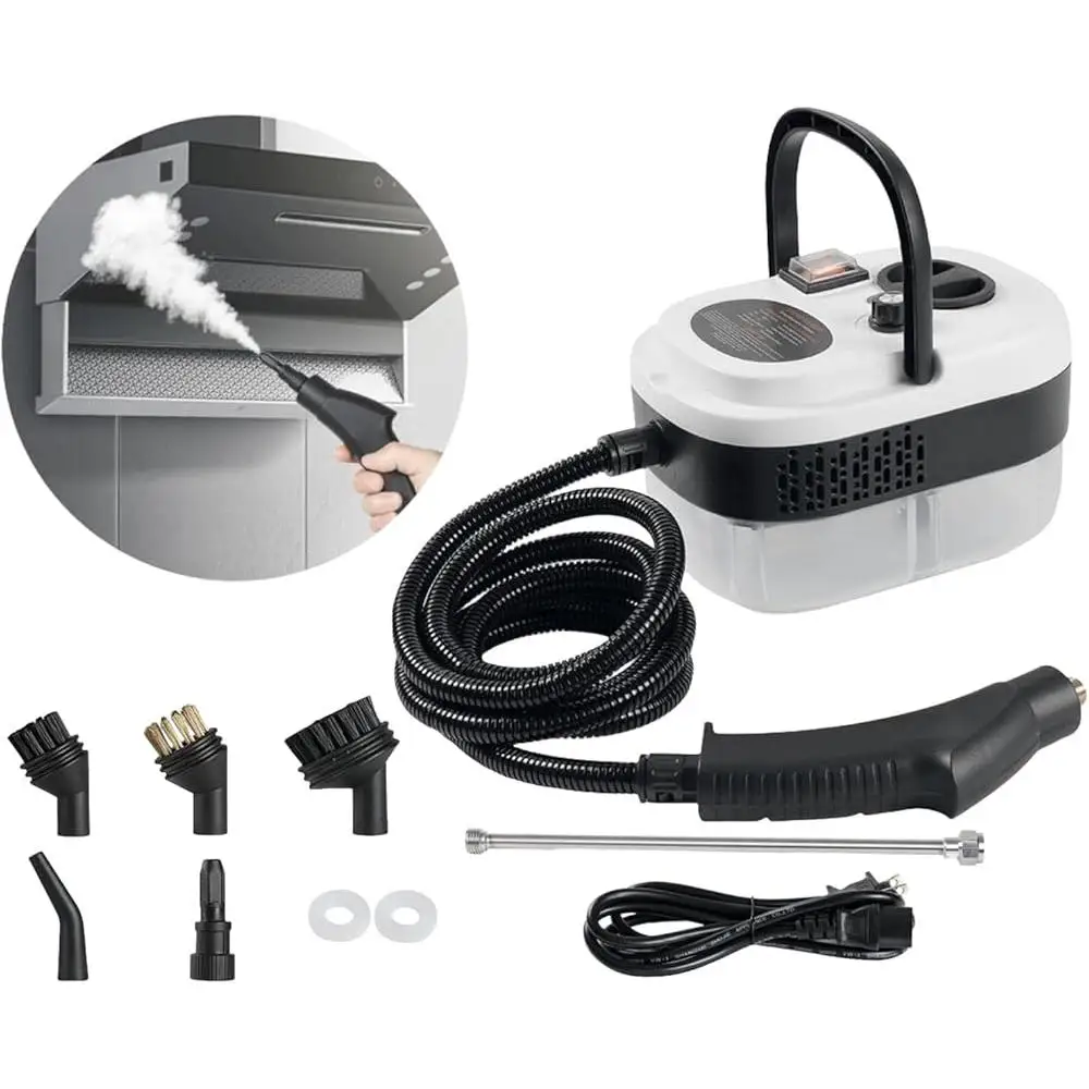 7 in 1 휴대용 스팀 청소기 2500W 고압 고속 가열 다중 표면 청소기(브러시 포함) 가정용 자동차 실내 장식 바닥