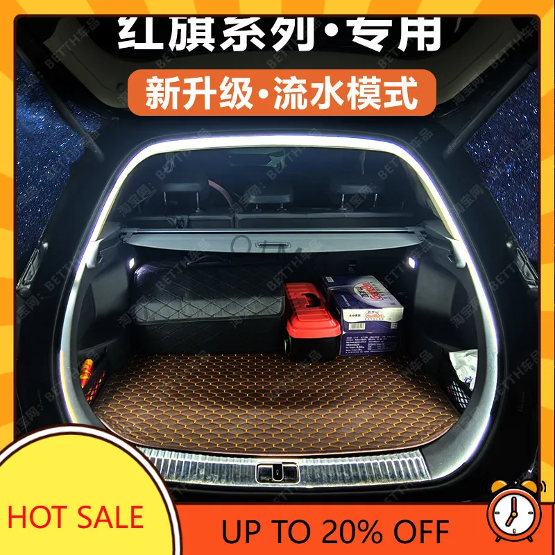 OIMG For Hongqi HS5 H9 Trunk LED Light Strip Ambient Light Tailgate Lighting Accessories Custom Fit Waterproof