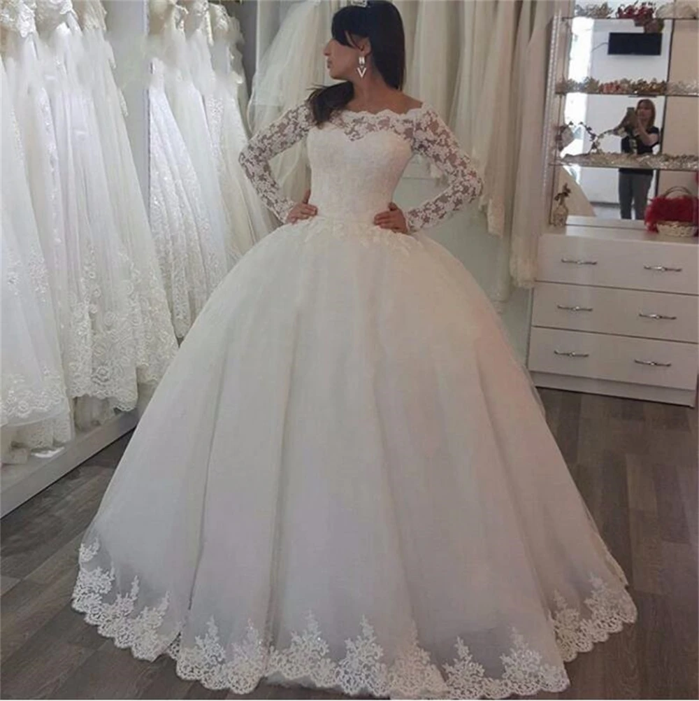 Sexy Sweetheart A Line Wedding Dresses Off Shoulder Champagne Liner Tulle Appliques Sleeveless Bridal Gowns Womens Formal