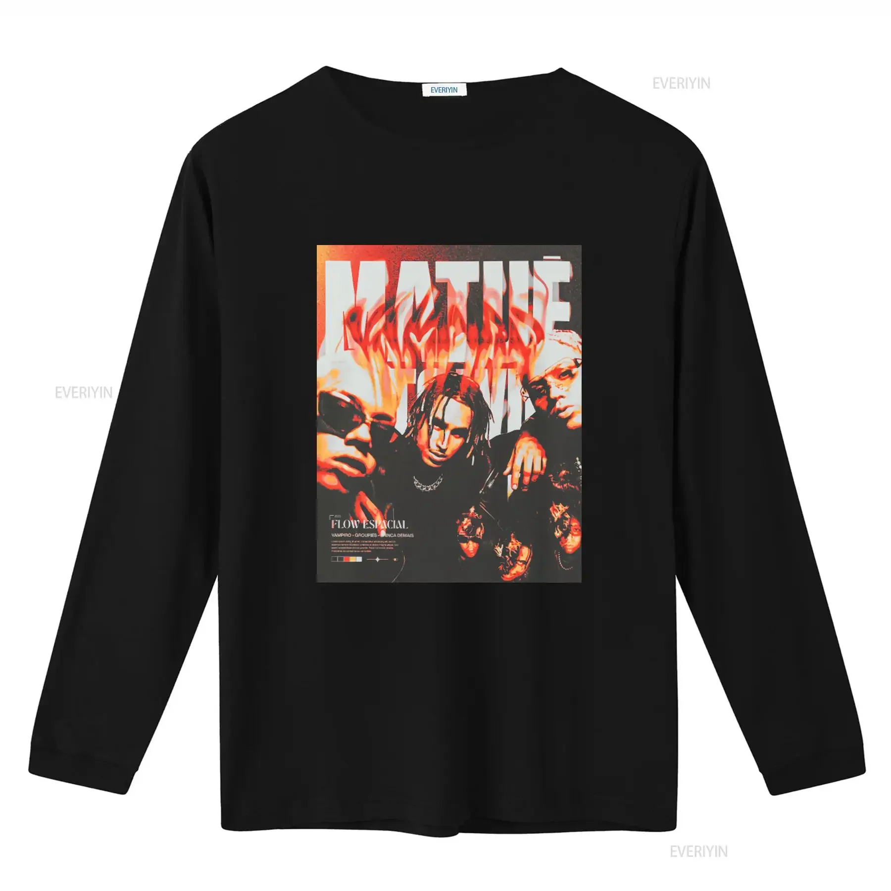 Matue Vintage 90S Style T Shirt with Flame Print and Hip Hop Theme vintage Washed Comfortable Stretched Top For Everyday Wear