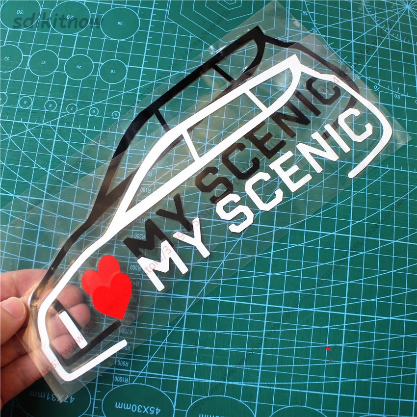 New Heart Car Decal Sticker Styling Window Door body Decoration Accessories For renault scenic 1 2 3 4 ii iii iv accessories