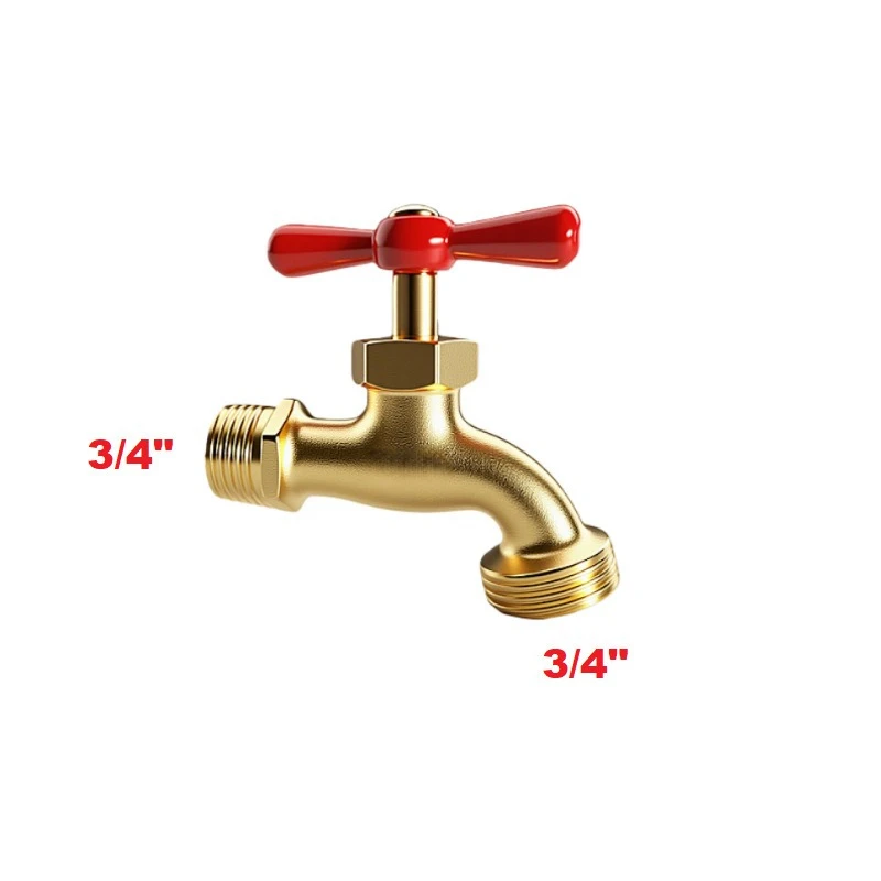 Image of Zinklegierung Wasserhahn 3/4*3/4 Kupferbeschichtete Armaturen 1 Stück Schleifenknoten Blau Grün Rot 1/2*3/4 Gartenbau Südamerikanisch