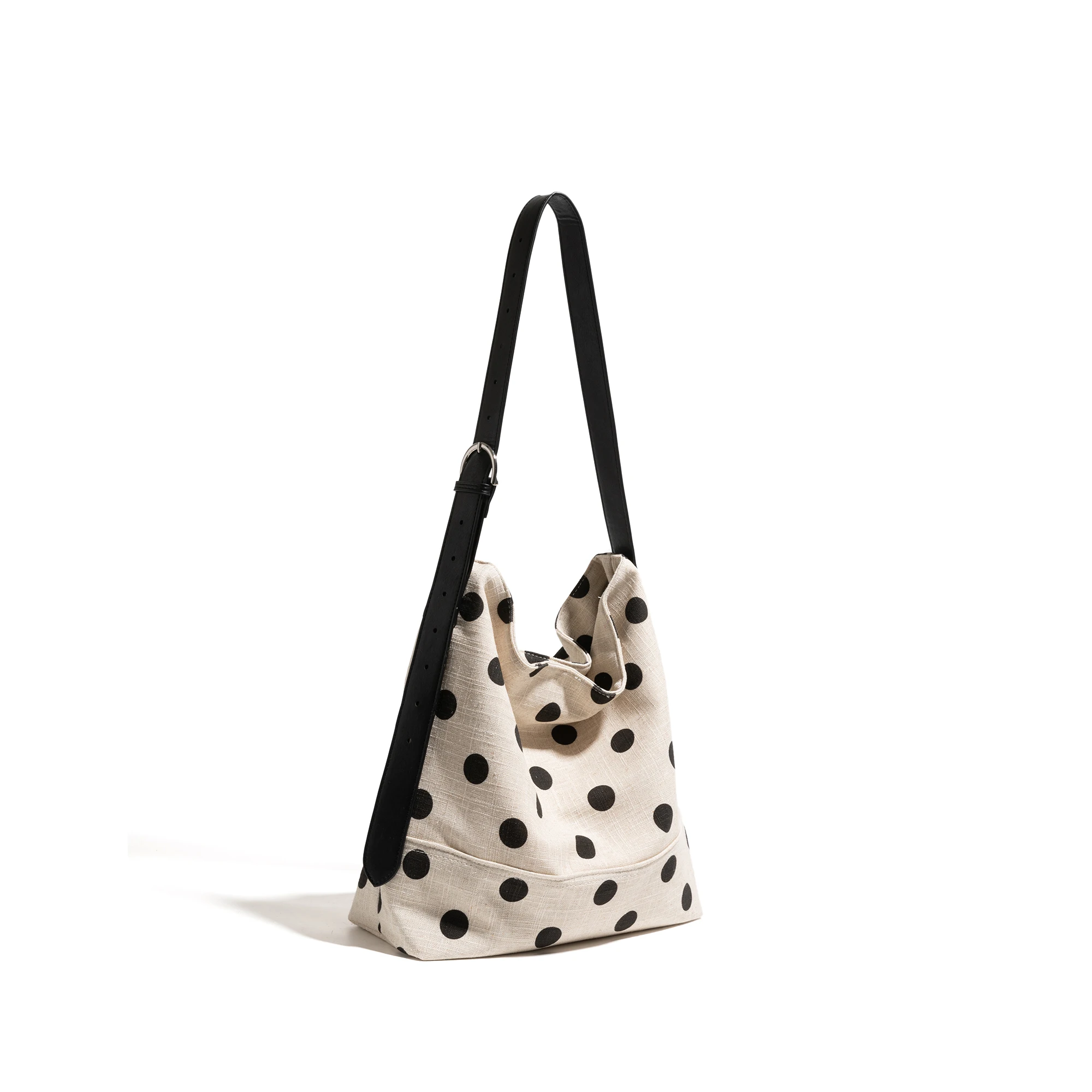 CKKUI Polka Dot Adjustable Strap Shoulder Bucket Large Capacity Casual  Women's Tote Bag Summer Daily Commuting Versatile Bag