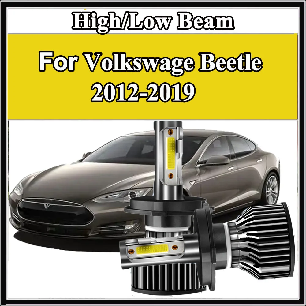 

High/Low beam H4 LED Headlight COB Led Bulbs Car Front Light DC12V For Volkswage Beetle 2012 -2019