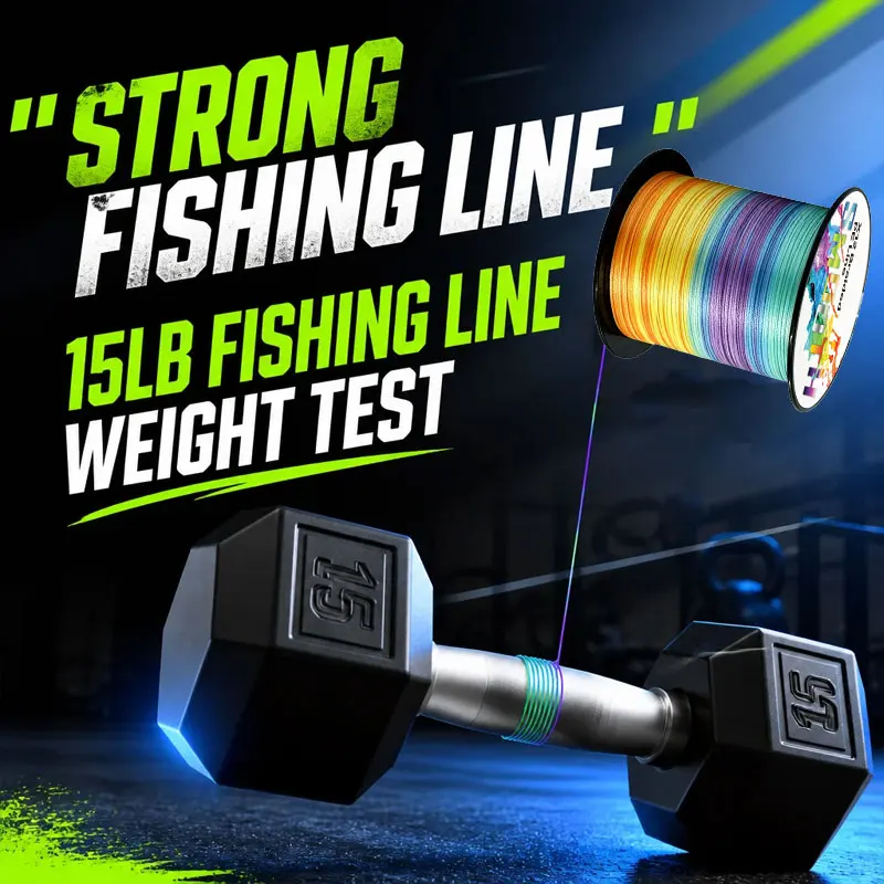 MATEER 1000/500/300M 12-Strang Geflochtene Angelleine, Glatte Multifilament PE-Angelschnur, Super Starke Salzwasser-Angelschnur Pesca – Detail 5