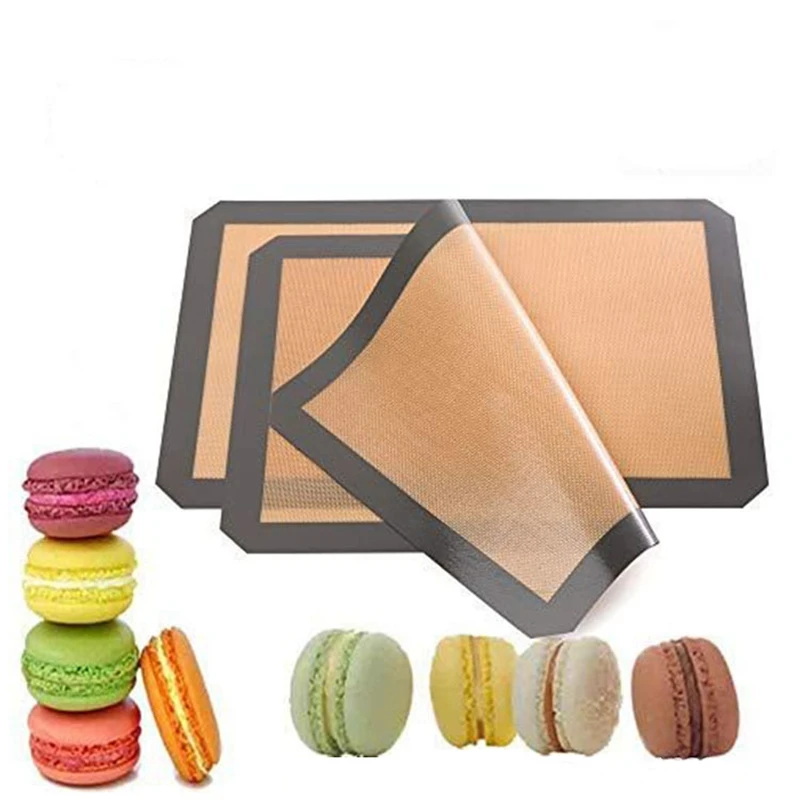 3-Pack Silicone Baking Mat Non-Stick Bread Baking Mat High Temperature Fiberglass Baking Mat