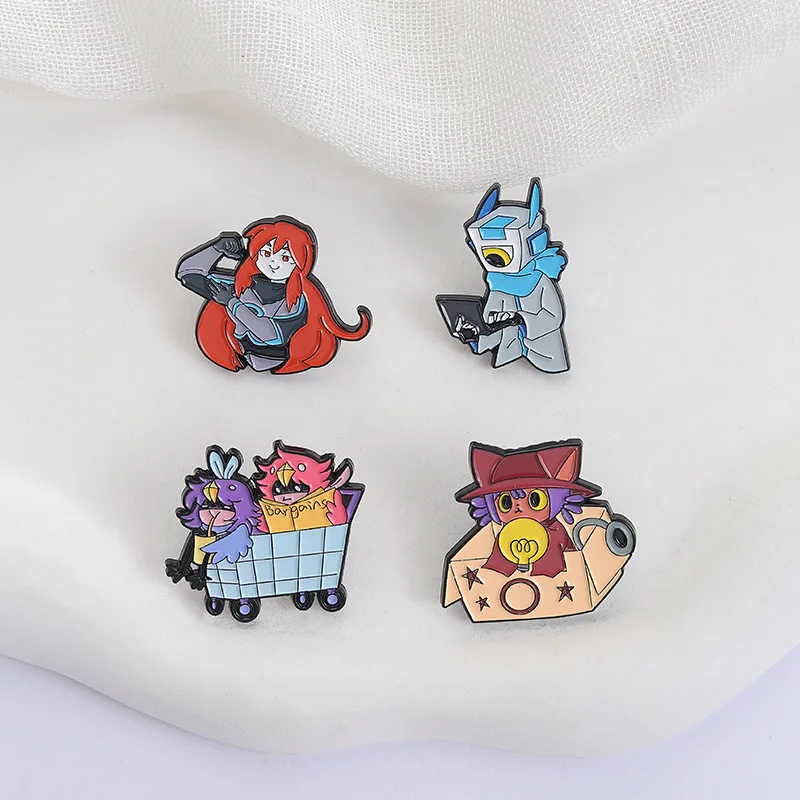 Character Brooch Cartoon Cute Elf Girls Metal Badge Small Gift Wholesale Lapel Pins for Clothes Backpack Accessories Cap Pin
