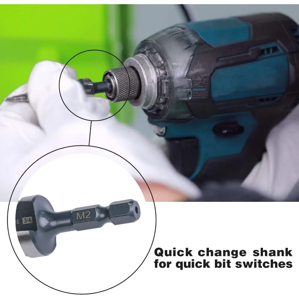 Набор ступенчатых сверл из высокоскоростной стали (HSS) от 3/16 до 7/8 дюймов для металлических и алюминиевых материалов