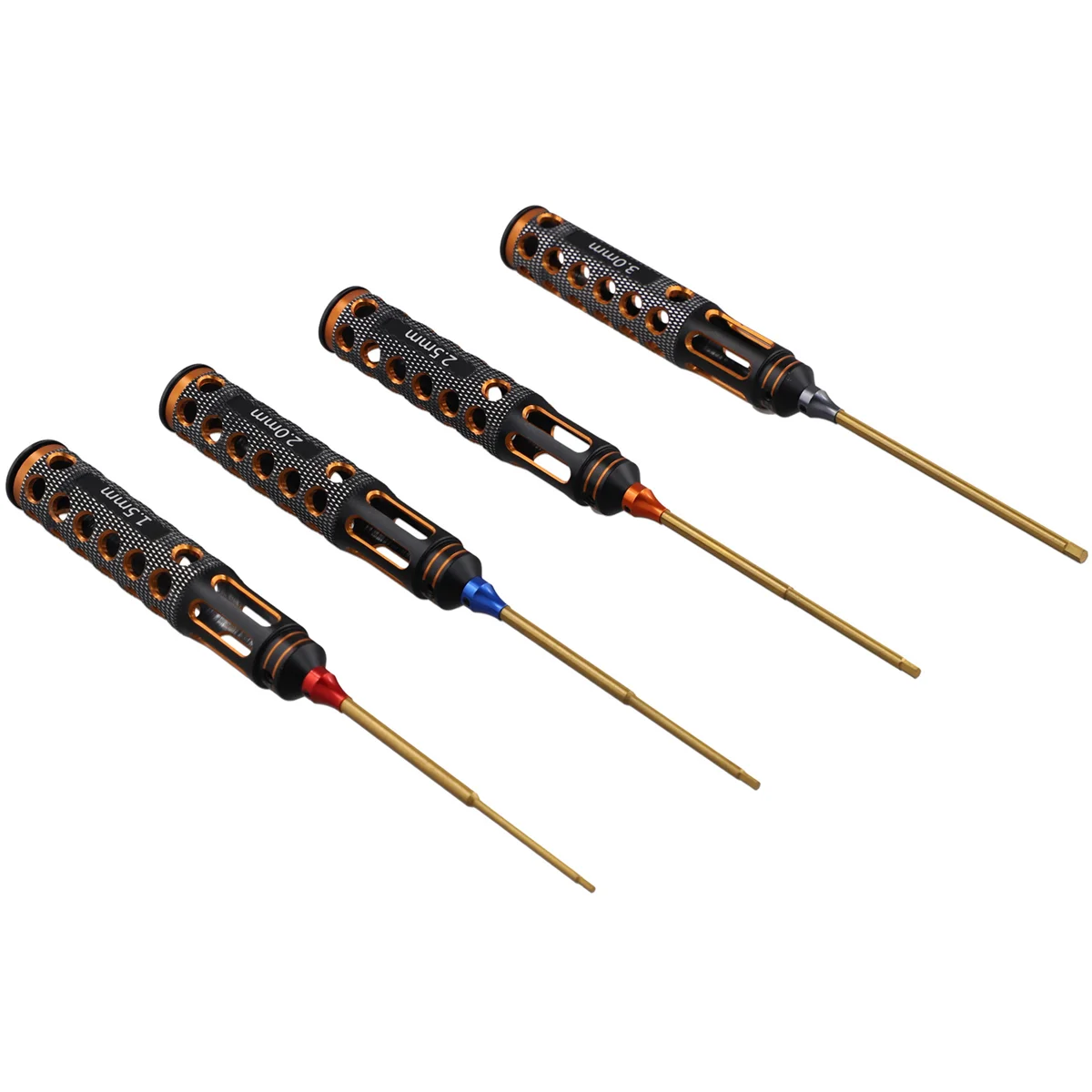 A68T 4pcs/Set Titanium Plating 1.5mm/2mm/2.5mm/3mm Hexagon Screwdriver Screw Driver Tool for Rc Model Car Boat Airplane