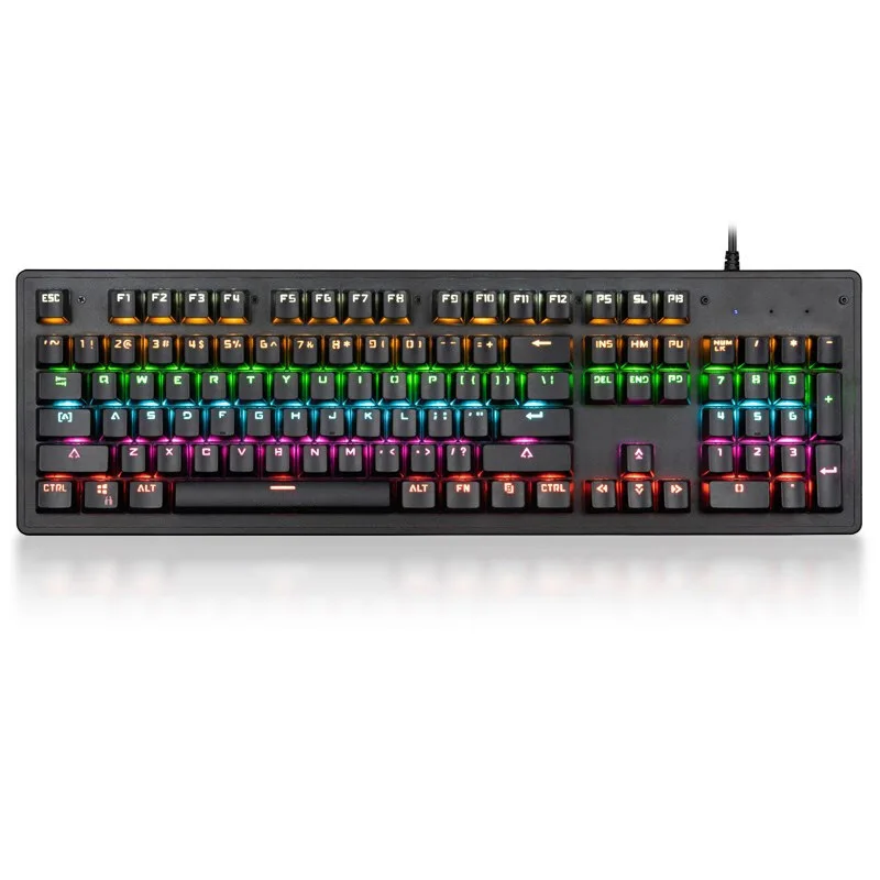 Imagem -05 - Verdadeiro Teclado Mecânico do Jogo Rgb Dustproof e Impermeável 104 Key Metal Competitivo Lote 2024