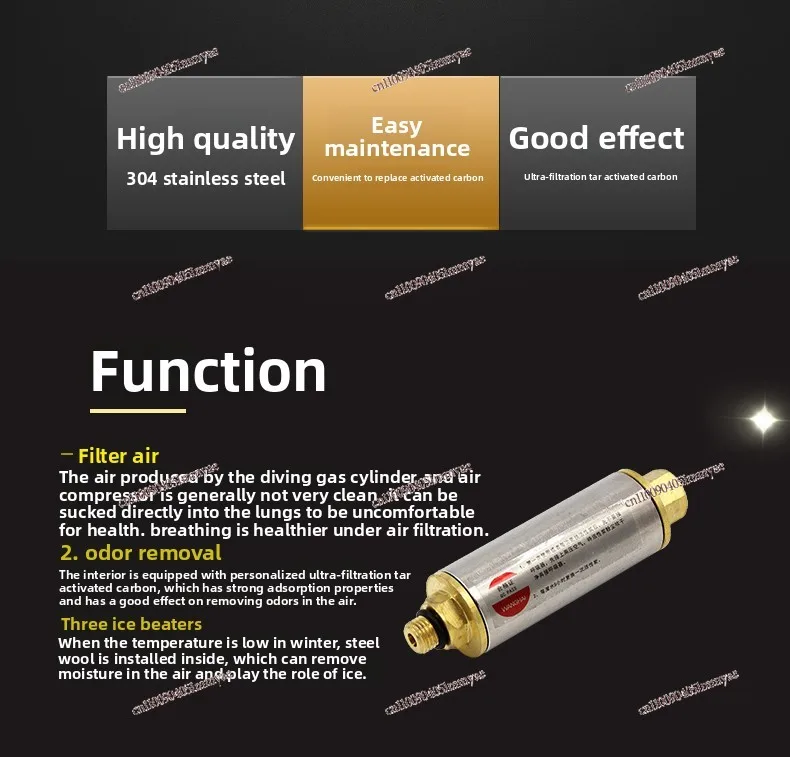 Activated Carbon Air Filter Filter Bucket for Divers