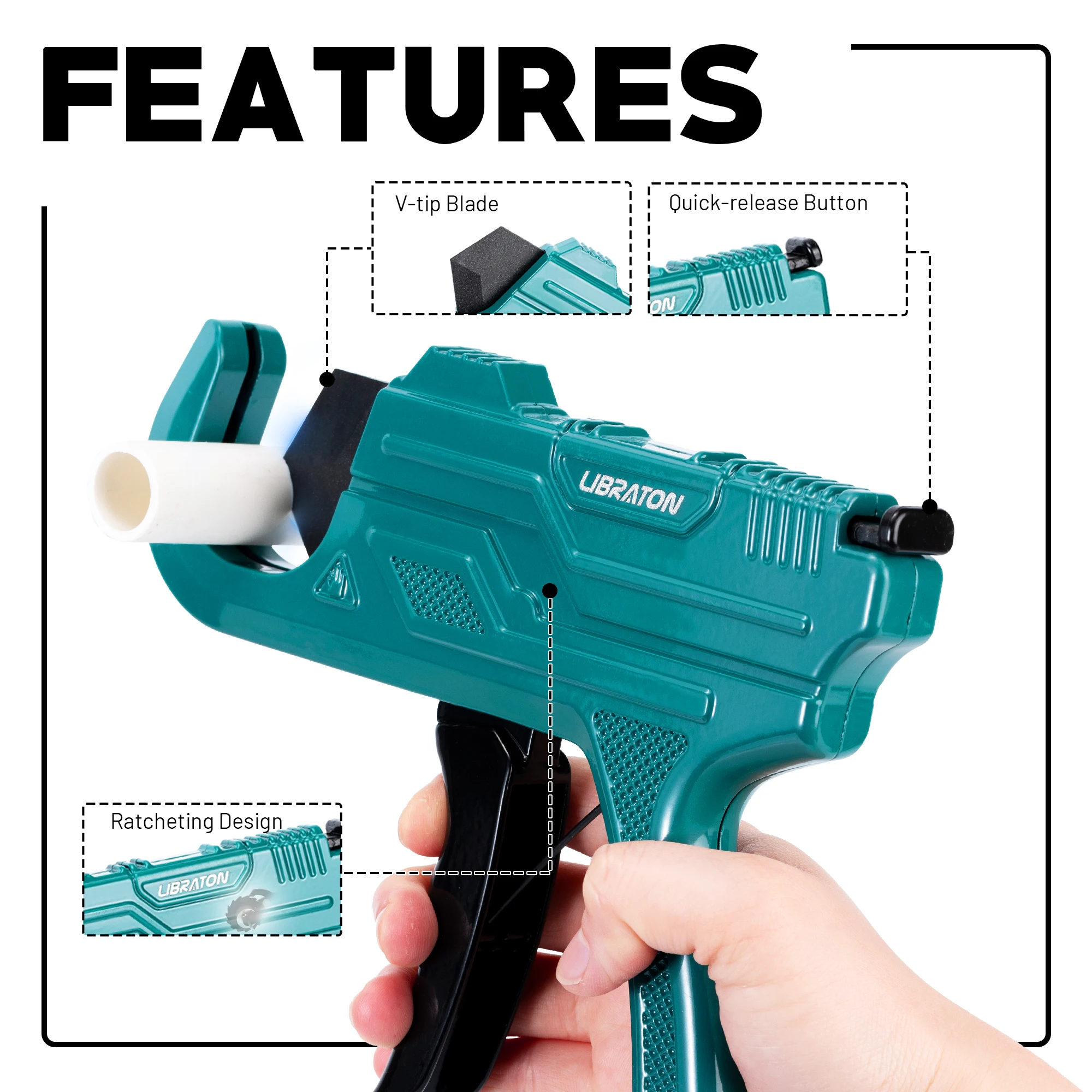 PVC Pipe Cutter, 42mm Plastic Pipe Cutter with Deburring Tool for PVC, PEX, Plastic PPR Hoses and Plumbing Pipe, 2PCS Hand Tools