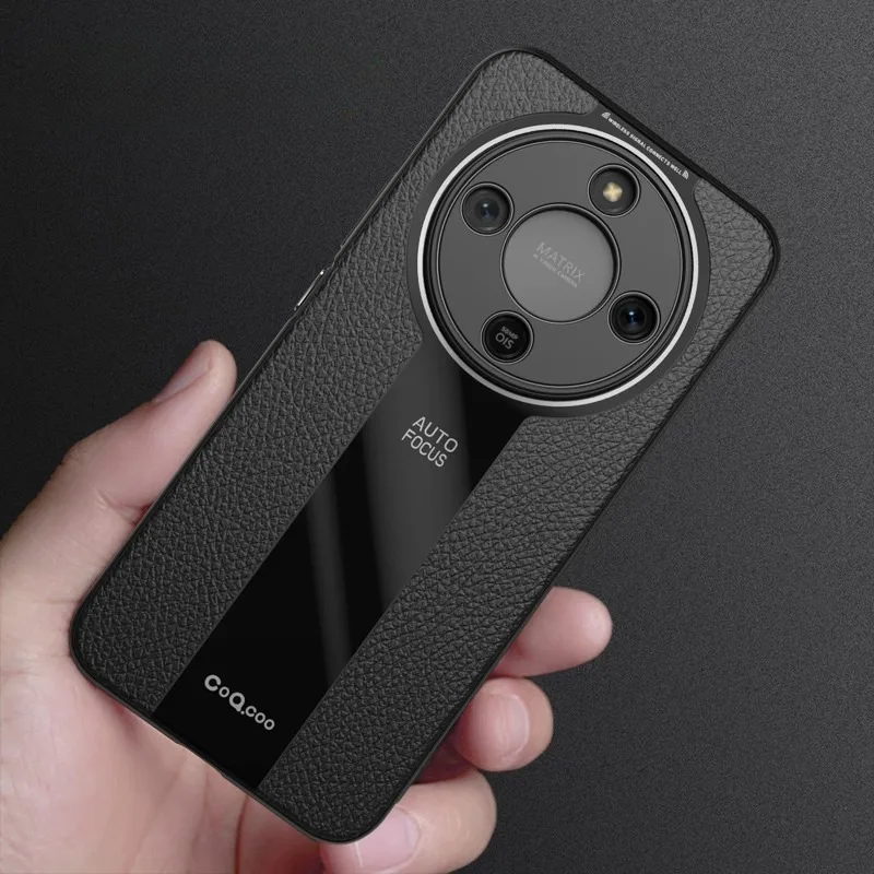 

Чехол для Honor X70, роскошный кожаный чехол Lichi + мягкий ТПУ, ультратонкий защитный объектив, тонкий матовый чехол для HONOR X70