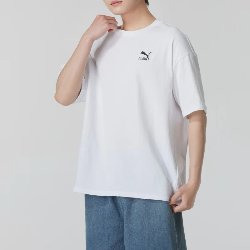 

Puma Genuine 2024 Unisex Knitted Breathable Sport Casual T-shirt 627004-02