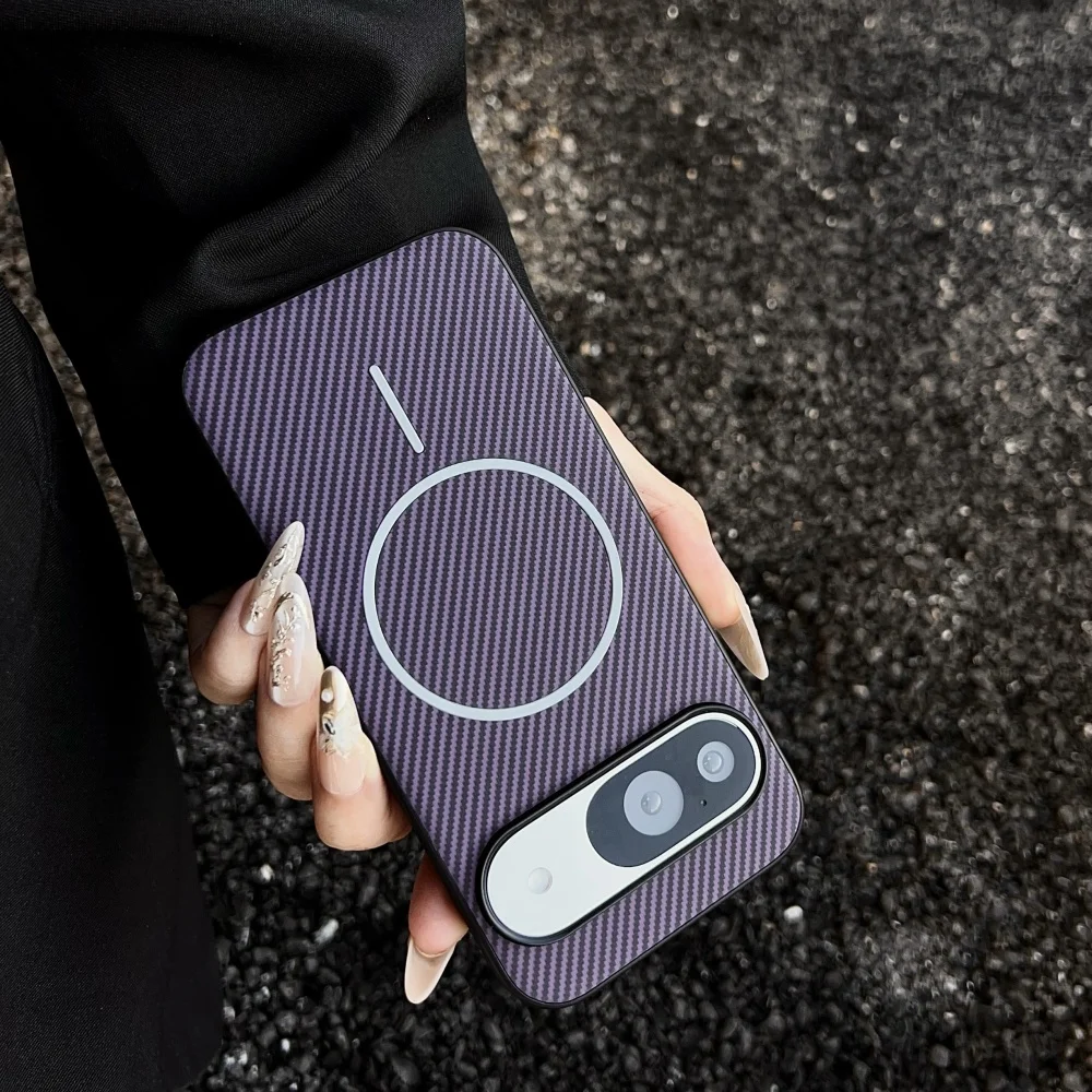 Magnetic Thin Pixel 10 Pro XL Case Magsafe Carbon Fiber Pattern Cases for Google Pixel 10 8 7 9 Pro XL 7A 8A 6A 9A 10proXL Cover