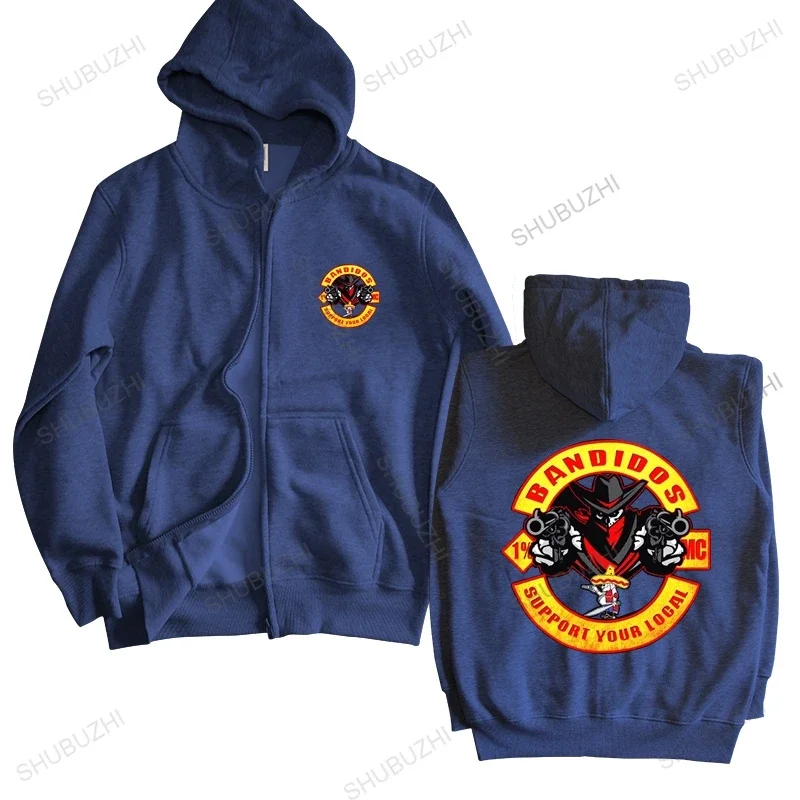 homme cotton hoodies zipper New Bandidos Support Your Local Men's drop shipping thin hoody thin style