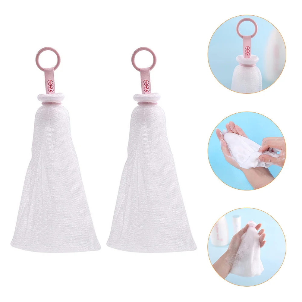 

2pcs Facial Foaming Net Cleansing Soap Holder Mesh Bag Shower Tool For Handmade Soap Bubbles Maker Durable Blister Cleansing