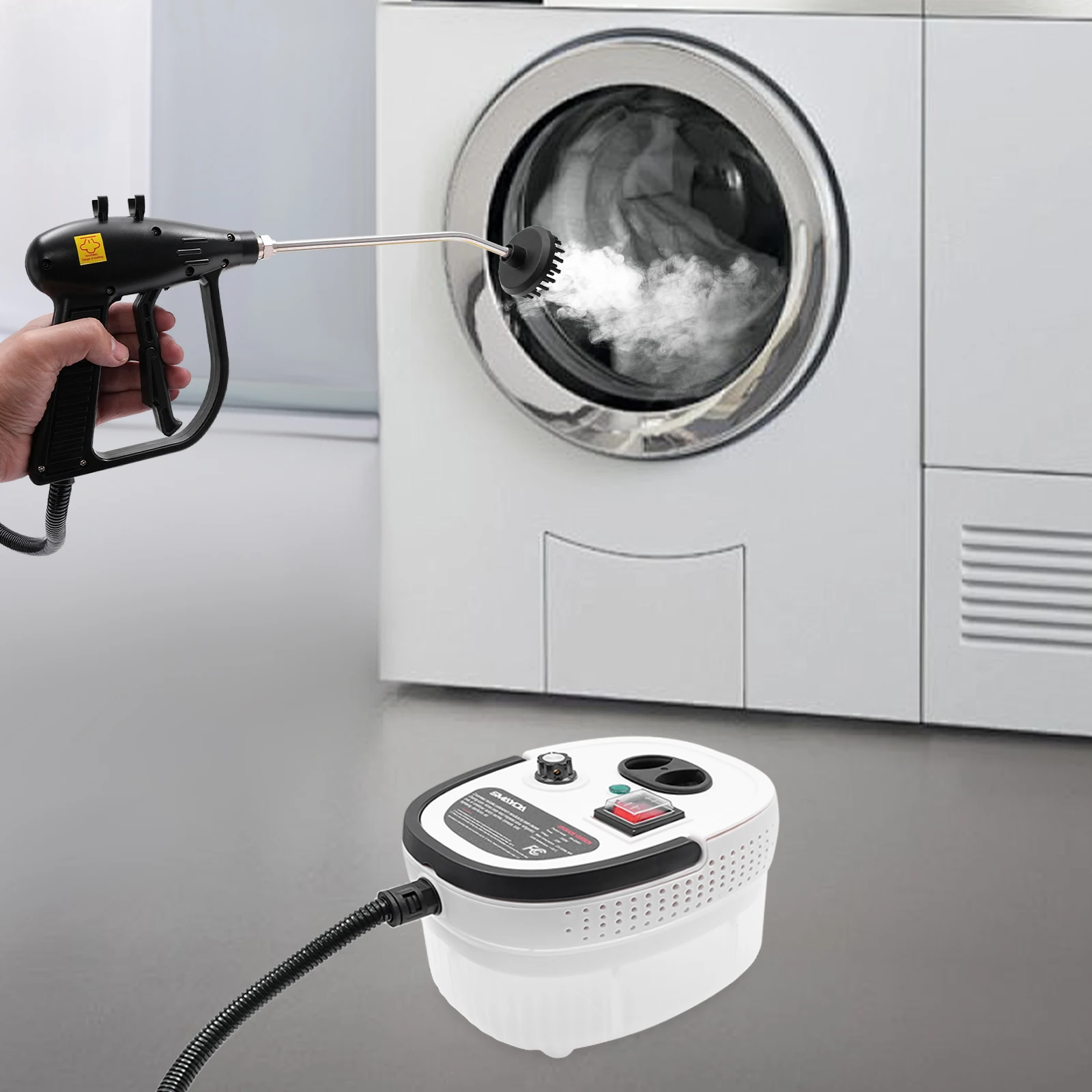 Limpador a vapor de alta temperatura, 2500w, 110v, 1,2l, máquina de limpeza a vapor para casa, ar condicionado, cozinha, capô, carro