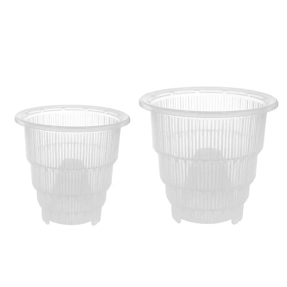 2Pcs Breathable Root Control Succulent Plant Pot Resin Flowerpot Succulent Plant Container Home Office Garden Decoration