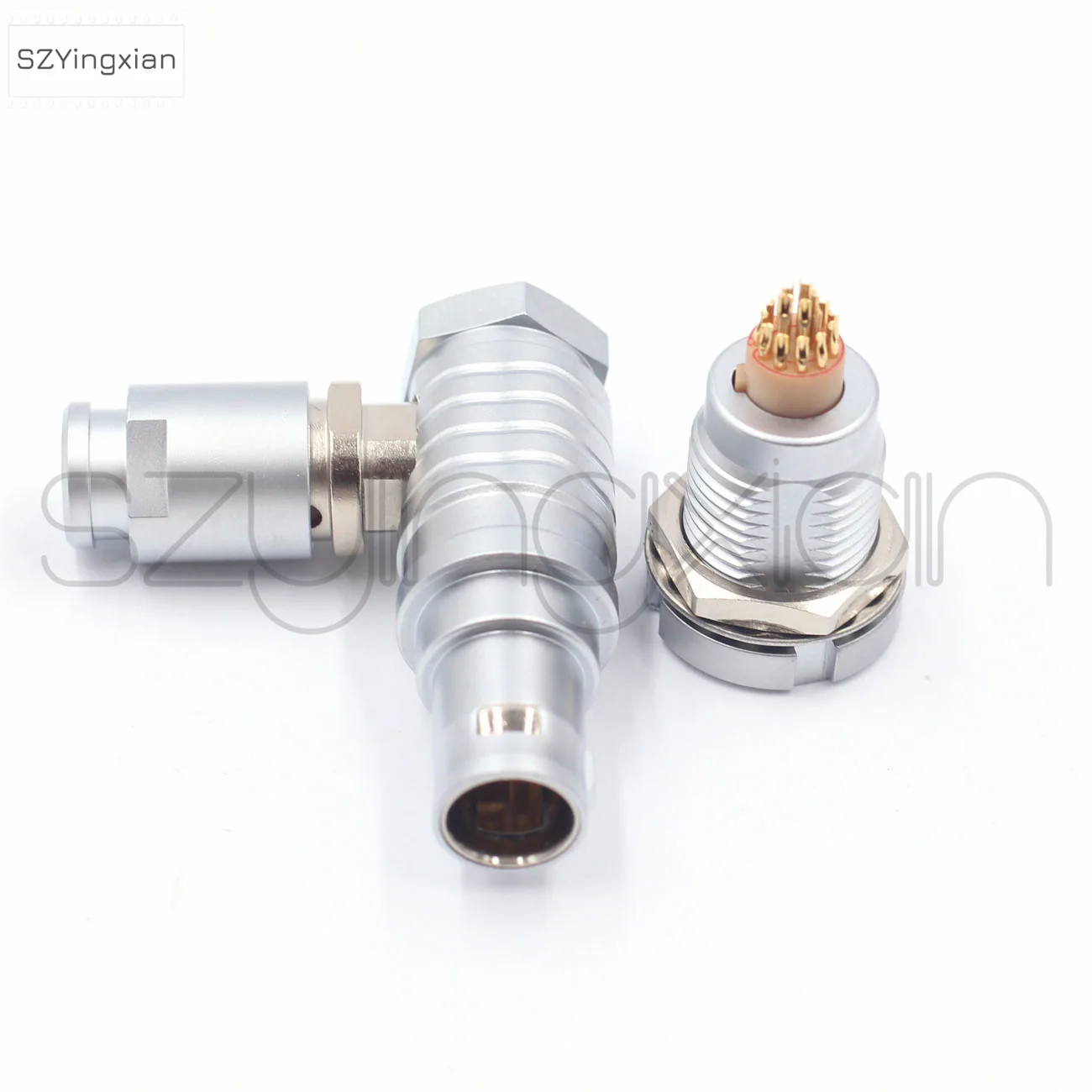 FHG/ECG EGG Socket 1B 16 Pin 90 Degree Aviation Metal Circular Beauty Device Connector Push-Pull Self-Locking Right Angle Plug