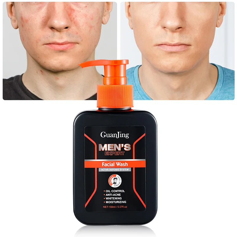 Pembersih wajah pria, produk perawatan kulit wajah melembabkan kulit Anti Jerawat memutihkan Kontrol Minyak pembersihan dalam