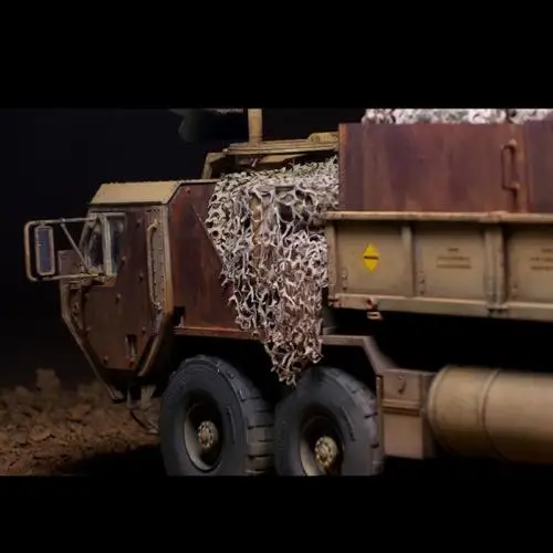 1/35 Ersatzteil RC Militärpanzer Nylon Tarnnetz B Schneefeld Deutsches Modell Russische T90 Kampfpanzermodelle Spielzeug TH05126