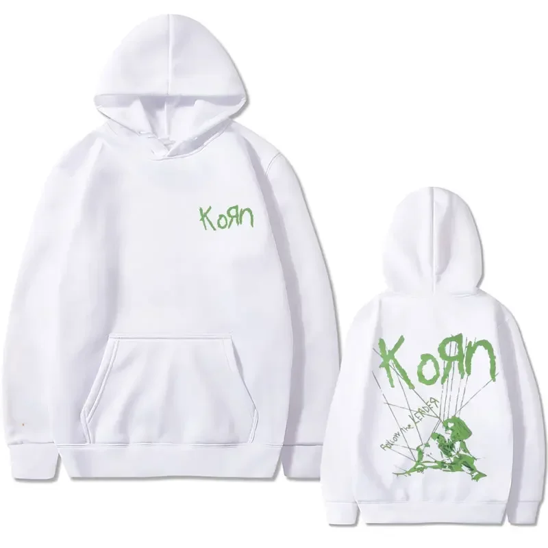 Rock Band Korn Ftl 25 Follow The Leader Graphic Hoodie Men Women Gothic Casual Clothes Oversized Sweatshirt Mens Vintage Hoodies