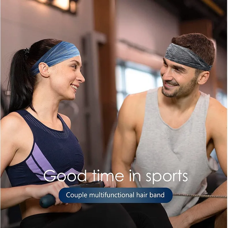 Unisex Rutschfestes Schweißabsorbierendes Breites Elastisches Stirnband Geeignet für Radfahren Yoga Laufen Fitness Tennis und Andere Sportarten – Detail 6