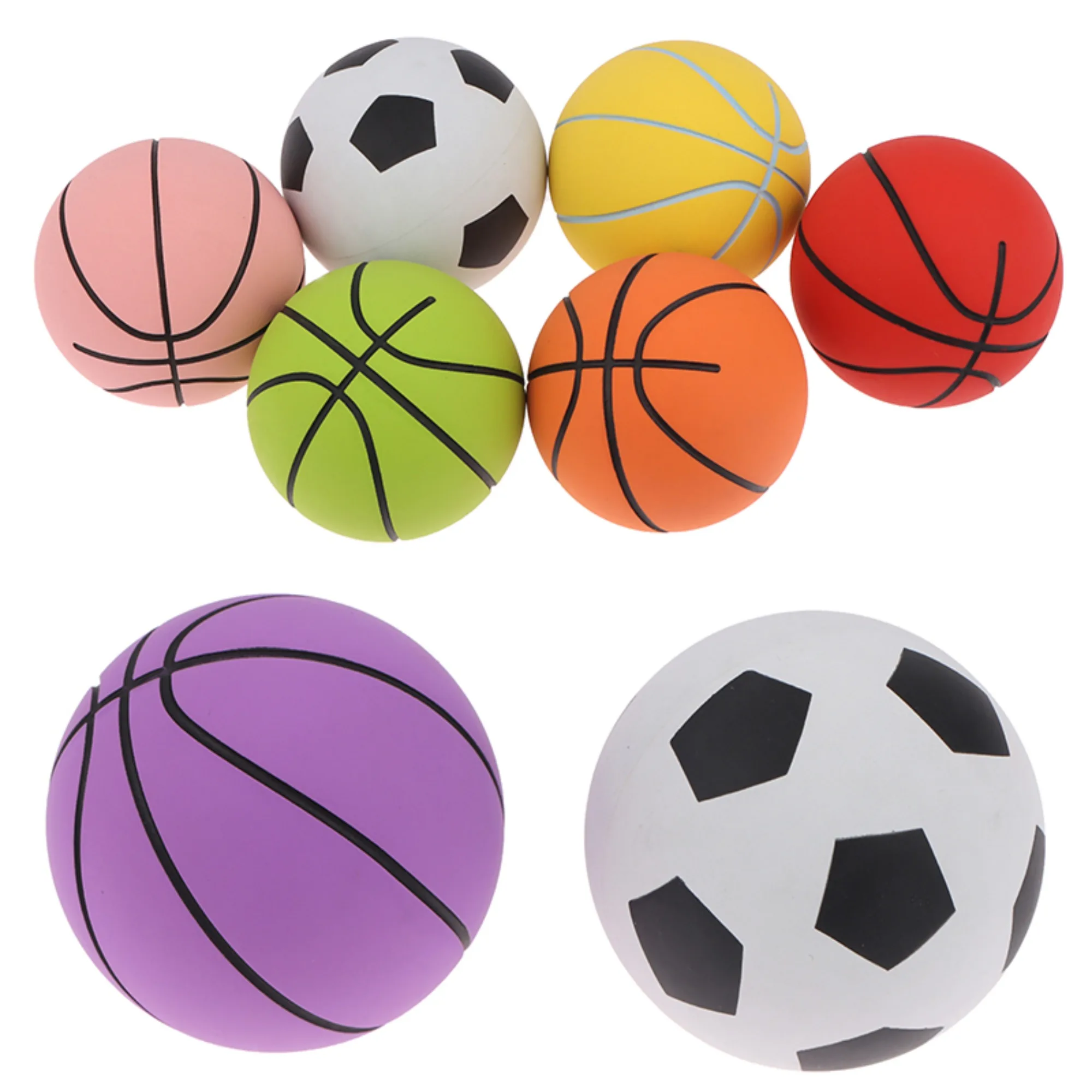 6 سنتيمتر عالية المرونة كرة سلة مطاطية صغيرة كرة القدم الضغط جوفاء كرة مرنة لعبة أطفال الرياضة في الهواء الطلق نطاط الكرة