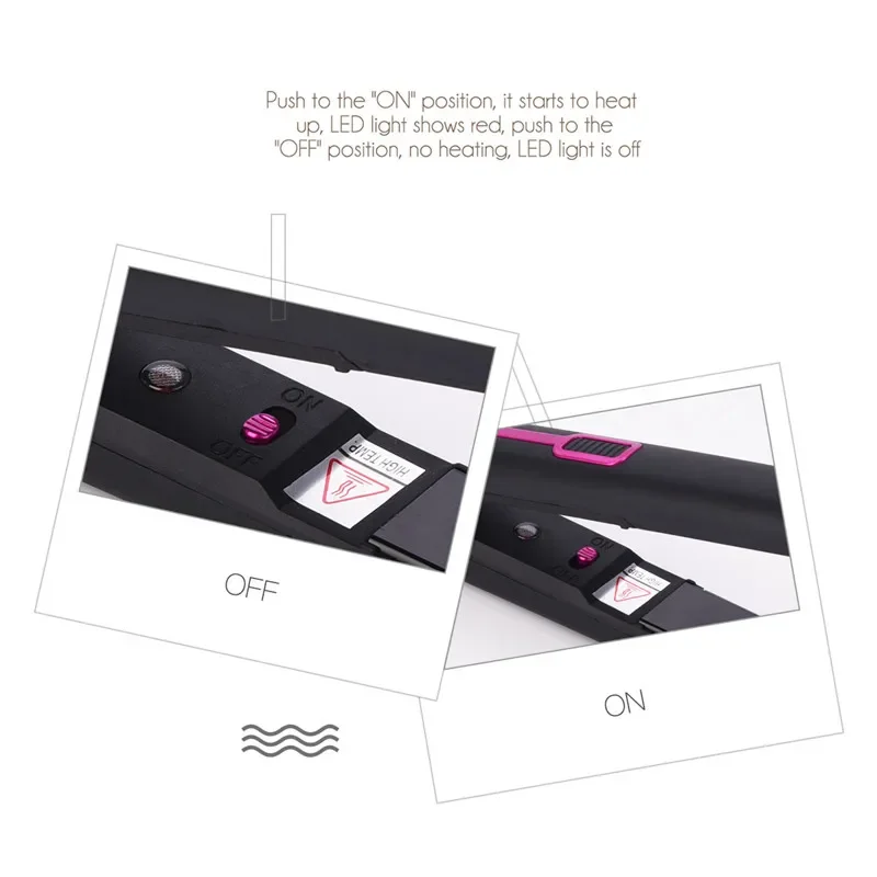 Mini Professional Hair Curler Straightener 2 in 1 Straightening Flat Iron Household Women Curling Tong Hairdressing Styling Tool 4