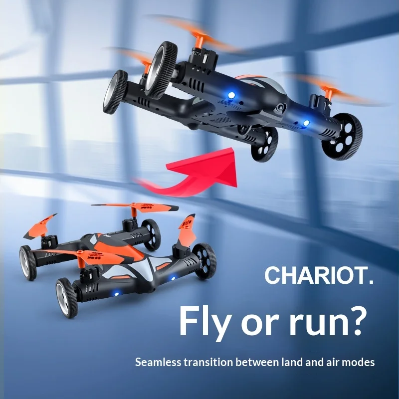 Chariot 2 In 1 RC Air Ground Flying Drone Car Educational Toy For 8-12 Year Old Boys Elementary School Students Birthday Gift