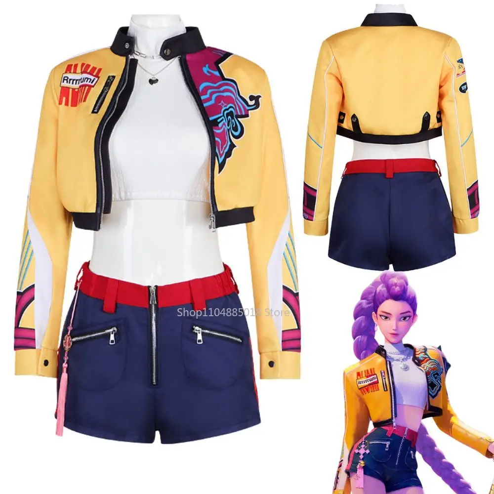 

Demon Hunter of KPop Rumi Mira Cosplay Costume Disguise Women Girls Clothing Roleplay Outfits Fantasia Halloween Carnival Suit