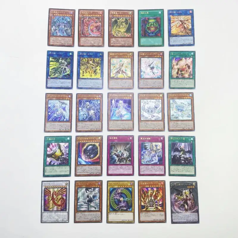 DIY 25개 UTR 유희왕! 플래시 카드 마술사의 붉은 눈물 탐욕의 항아리 릴리프 카드 애니메이션 컬렉션 액션 토이 피규어 선물