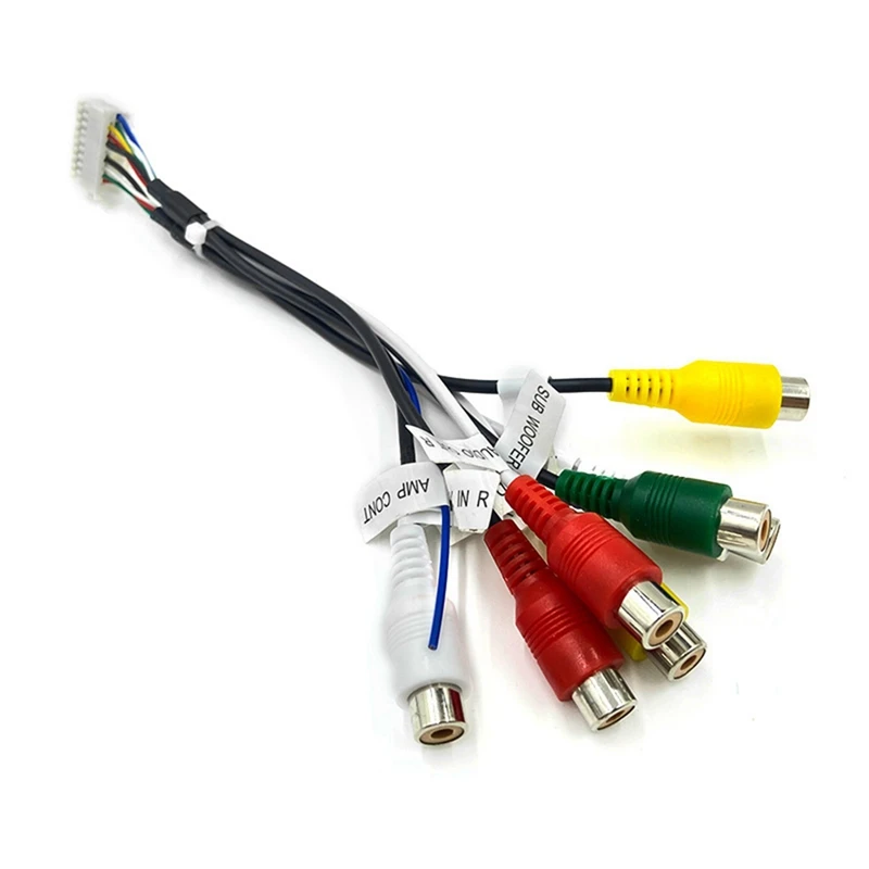 20 Pin Android Car Stereo Automotive Connector Android Rca Harness RCA Wiring Harness Adapter 7-Head RCA Audio/Video AUX Cable