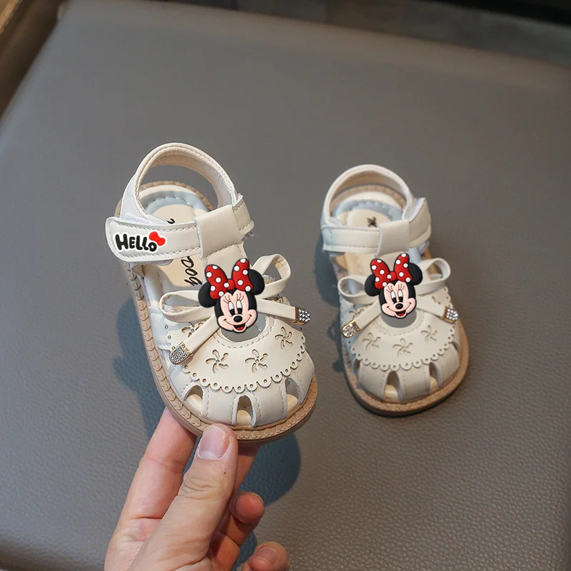 

Mickey Mouse first walkers Baby Cute Toddler Shoes Girl Sandals Cartoon Disney Casual shoes Summer New kids Baotou Beach Shoes