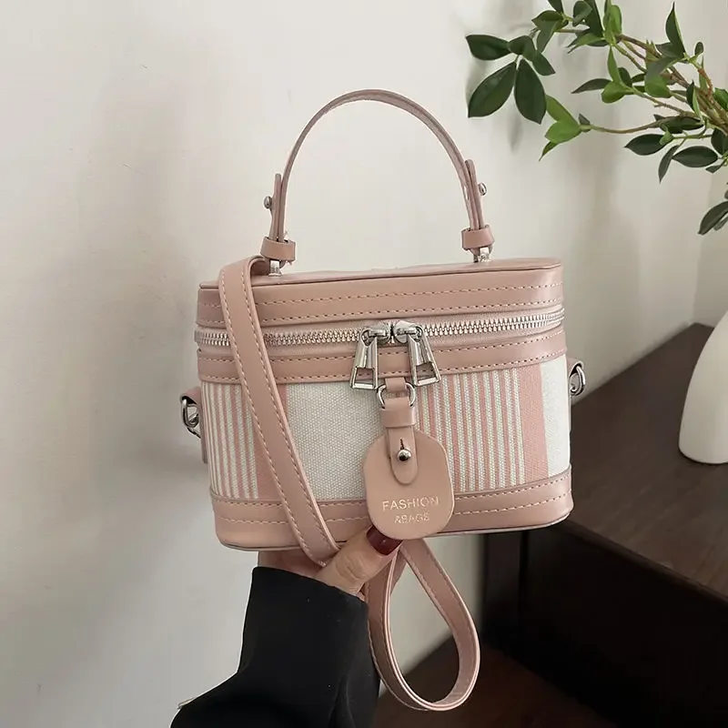 

Delicate small bucket bag women new Europe and the United States contrast color shoulder bag fashion cross-body bag handbag tide