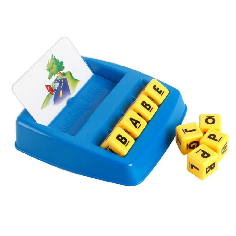 Jouet d'orthographe des mots pour enfants, jeu de correspondance de l'alphabet pour les tout-petits, ensemble de blocs de 30 cartes et de 8 lettres, jouet d'apprentissage précoce pour garçons