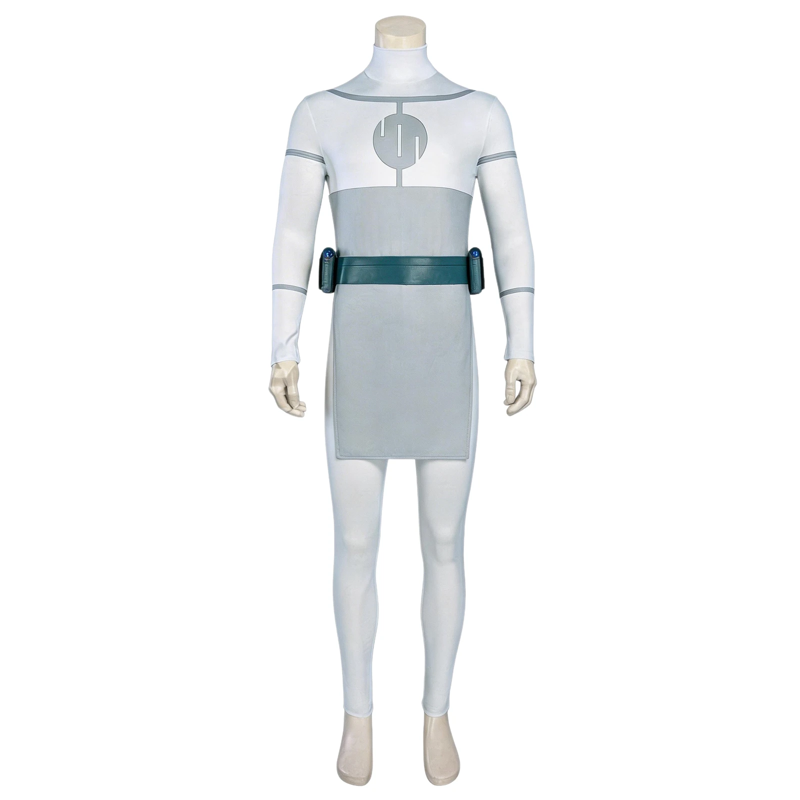 

Premium Gray Bodysuit with Waist Bag, Men Cosplay Costume