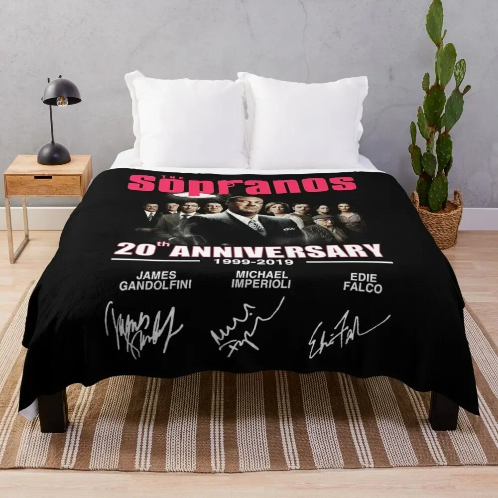 

The Sopranos 20th Anniversary 1999-2019 Signatures Shirt Throw Blanket for winter Bed covers Decoratives Blankets