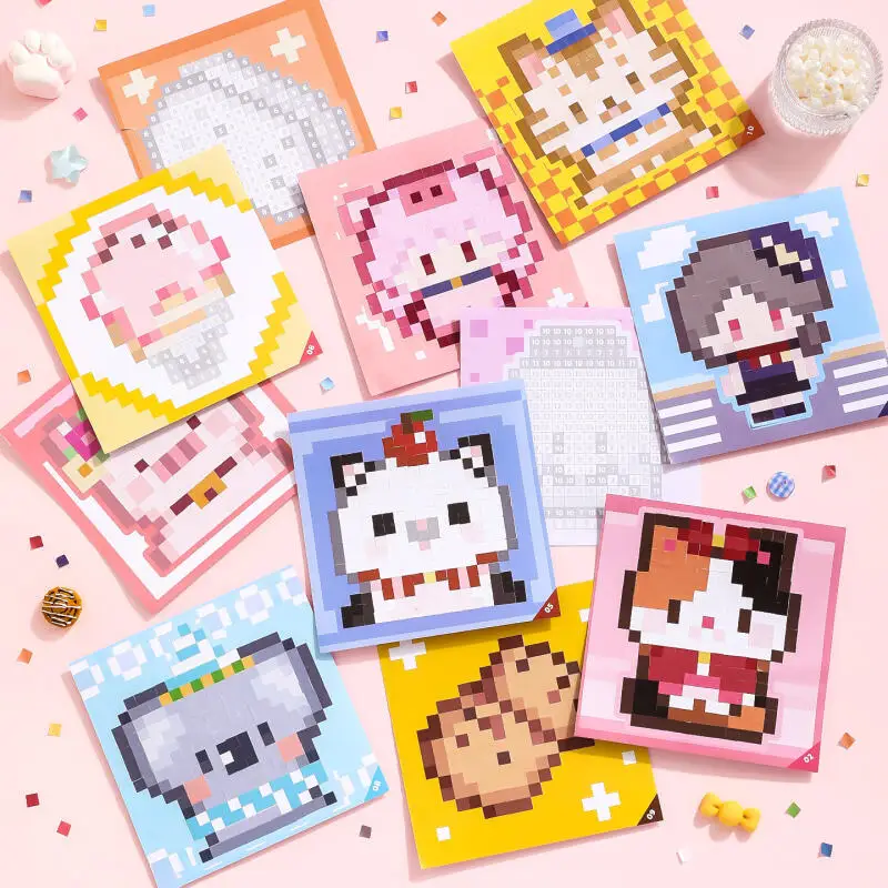 Card Lover 23 Pcs [Bead Mosaic Sticker Book Series] Washi Paper Animals Characters Food Mini Bead Book Scrapbooking Stickers
