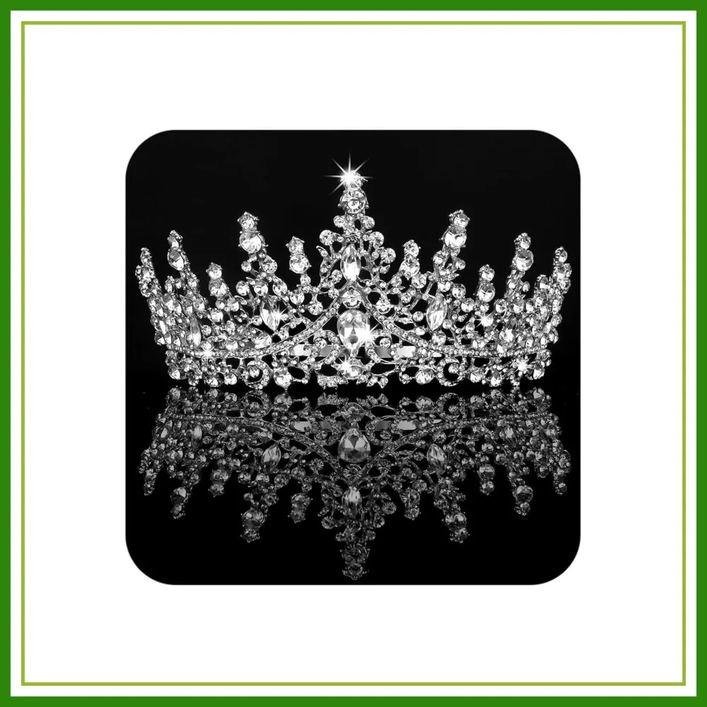 

Crystal Queen Crown Rhinestone Tiara for Bride Wedding Hair Accessories Birthday Party Prom