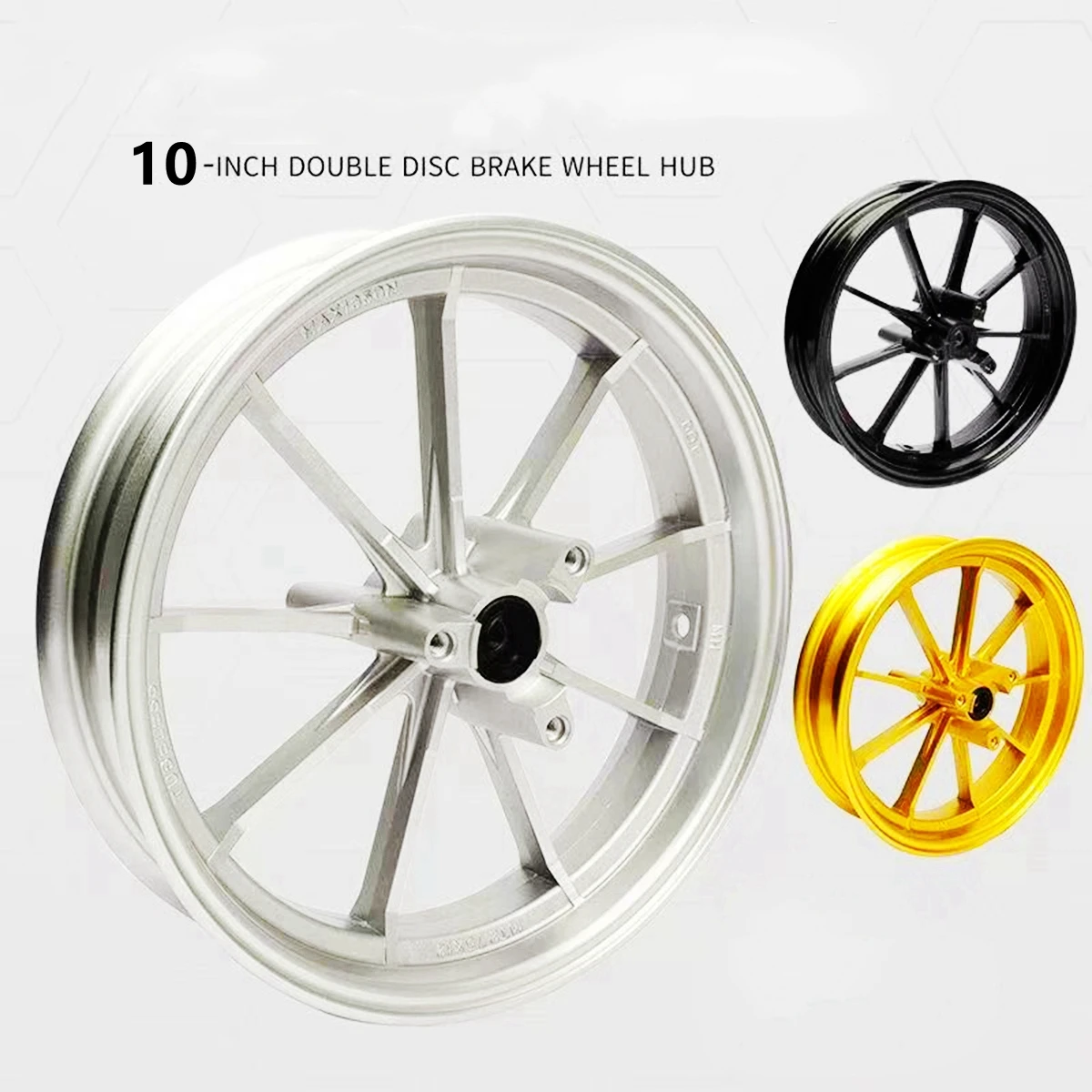 

Universal 10*2.15 Motorcycle E-scooter Nine Claw-type Modify Double Disc Brake Front Wheel Rims For CygnusX BWS RSZ Niu Ninebot
