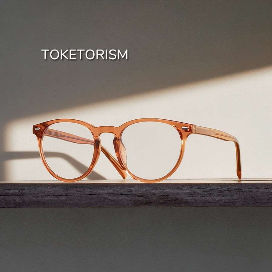 

Toketorism Fashion Round Eyeglasses Frame Women's Computer Glasses Men's Optical Glasses Frames