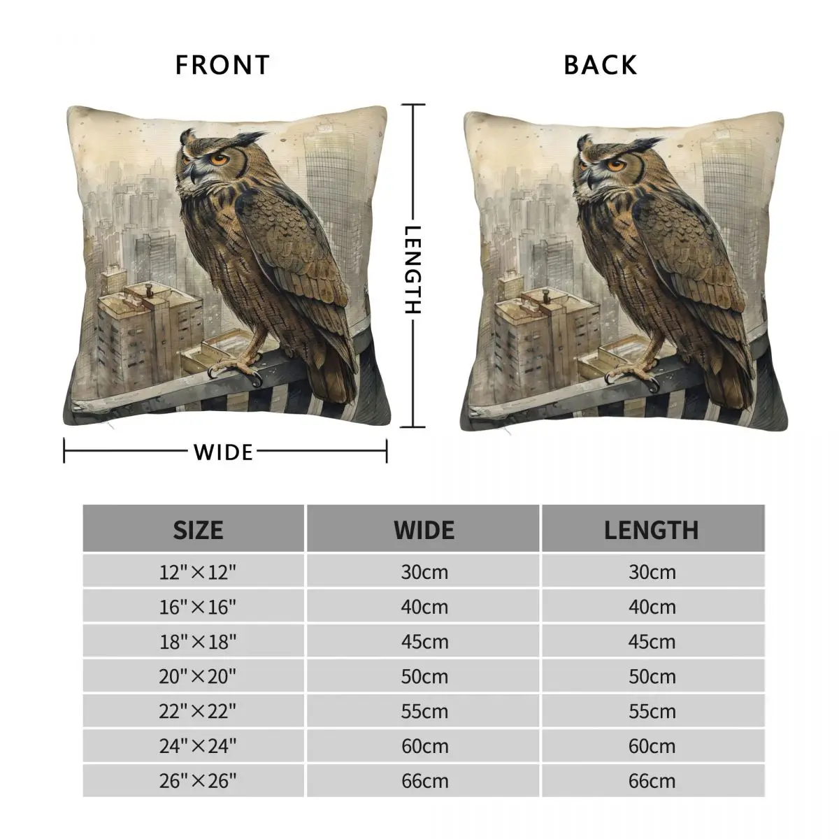 Flaco Perched On Balcony Square Pillowcase Polyester Linen Velvet Creative Zip Decor Sofa Seater Cushion Cover Wholesale 18