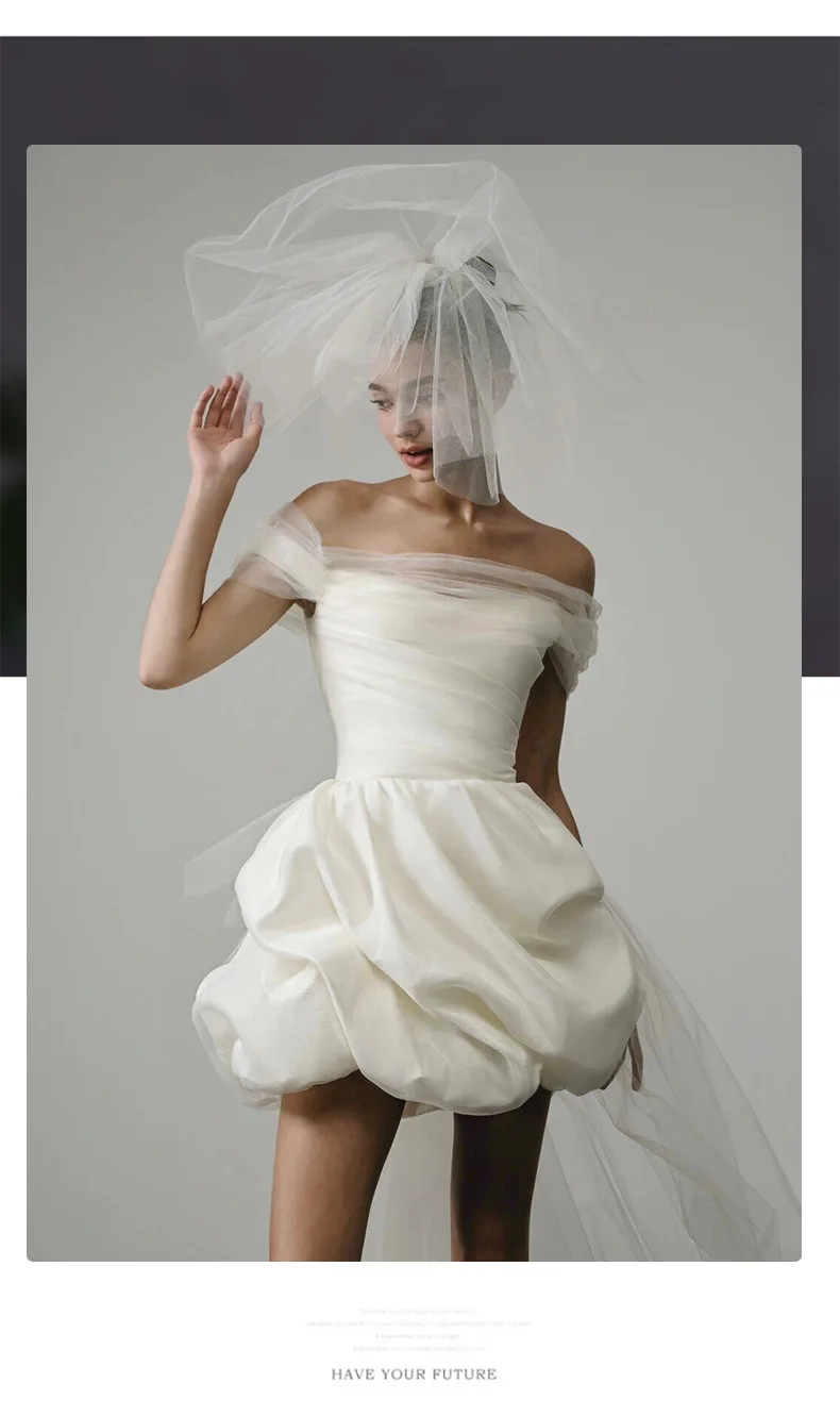 A8168 패션 걸스 화이트 댄스 파티 드레스 여성 의류 달콤한 메모리 민소매 공주 Strapless Tulle 새틴 웨딩 파티 드레스