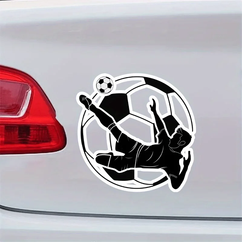 

1 шт. модная футбольная наклейка-наклейка с черным силуэтом, идеально подходит для окон автомобиля, рюкзаков и поделок в спортивном стиле