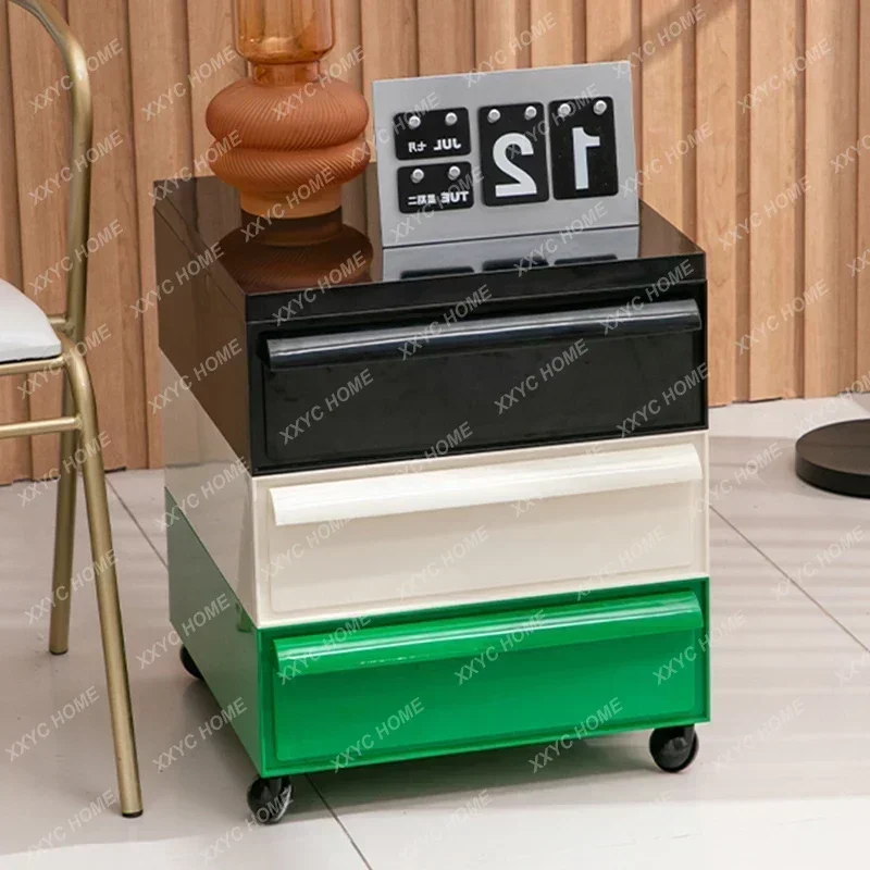 A Panda Cabinet Mid-Ancient Silent Wind Bedside Table Ins Mobile Storage Ideas Small Cabinet