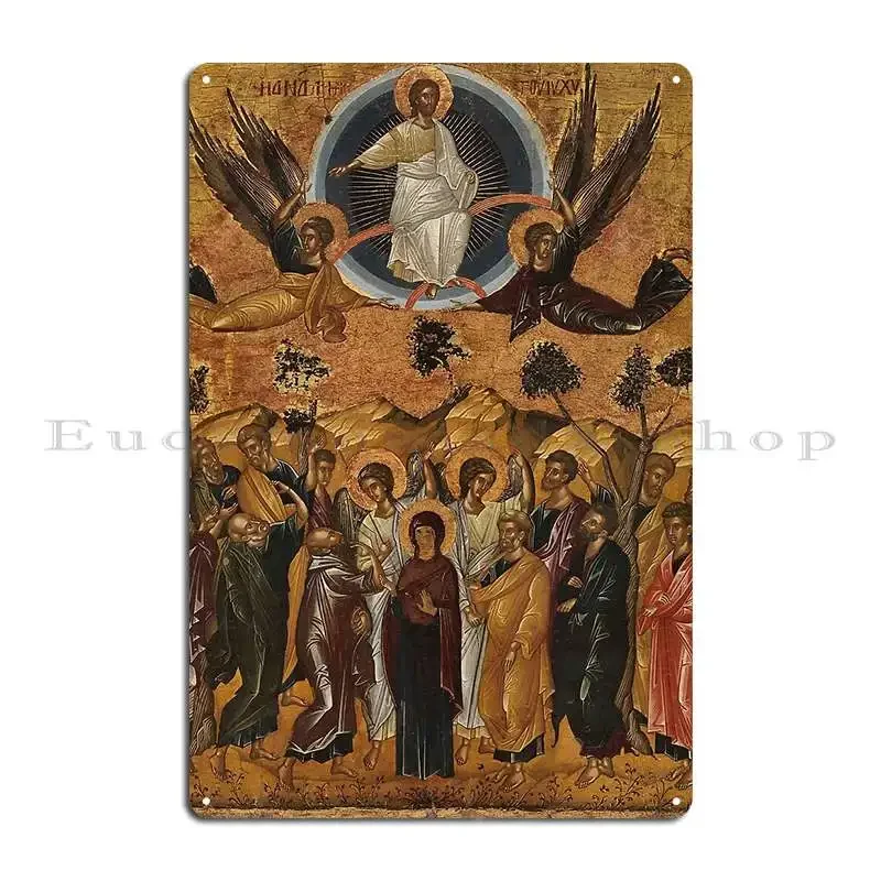 Ascension Of Jesus Christ Orthodox Christian Icon Metal Plaque Designing Kitchen Cinema Printing Designing Tin Sign Poster